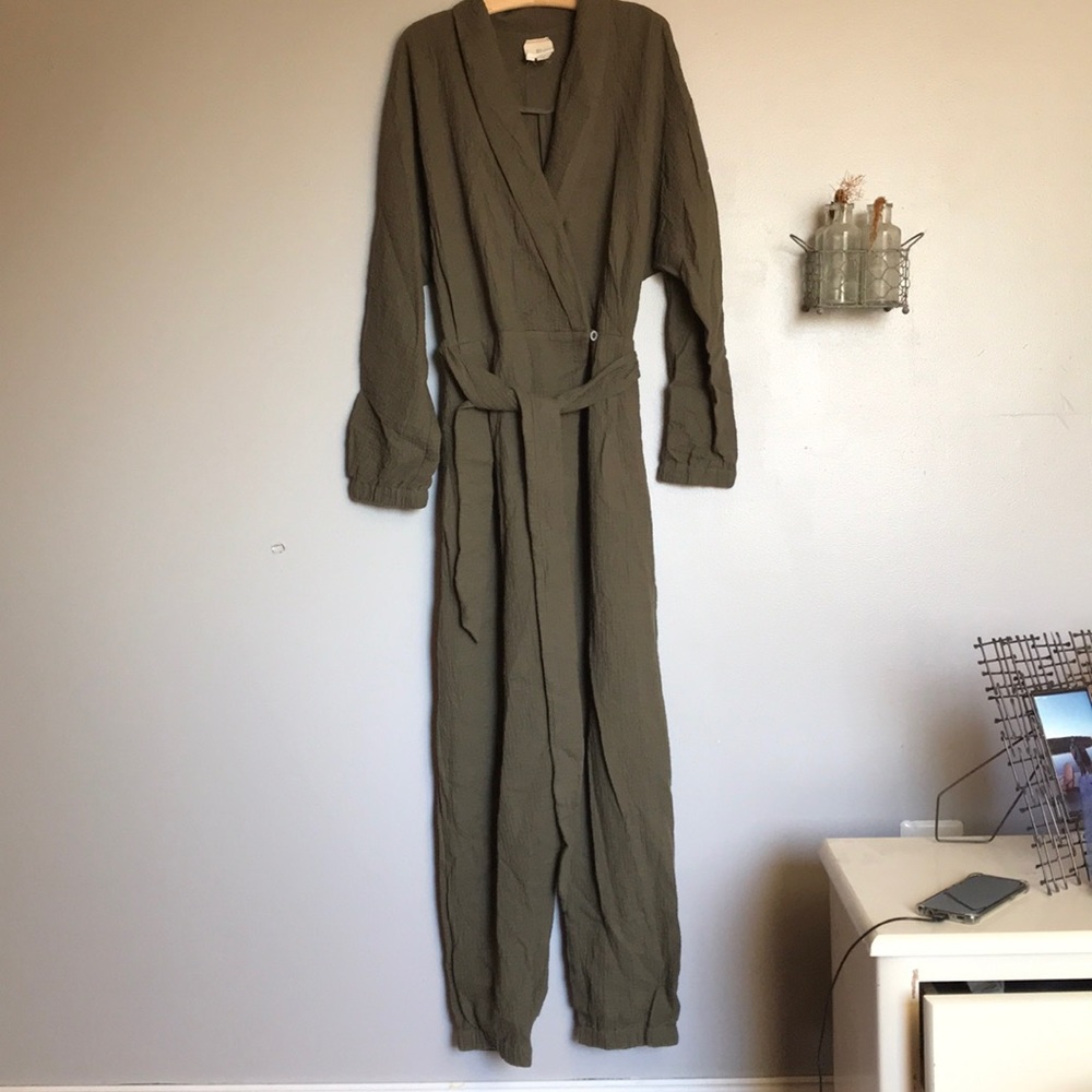 Anthropologie gauze wrap jumpsuit